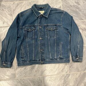 Eddie Bauer Mens Jean Jacket Blue Size XL